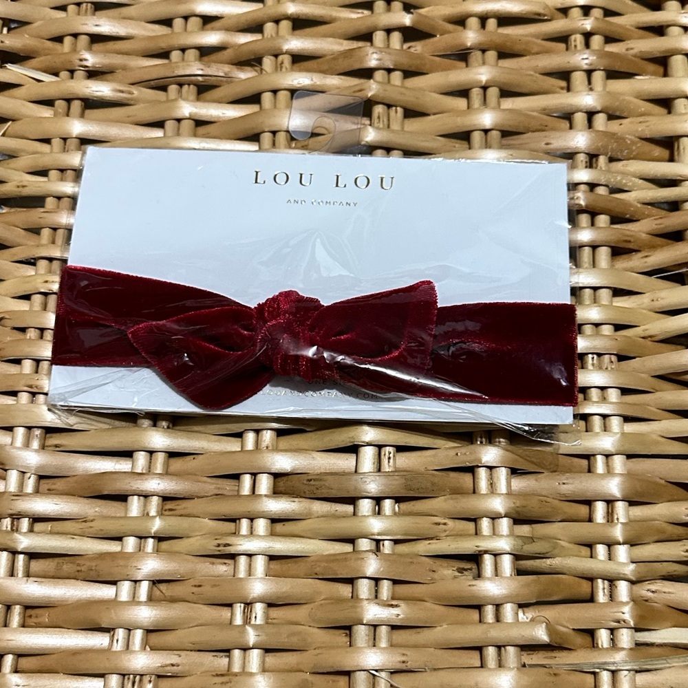 LOU LOU and COMPANY: red velvet hair bow